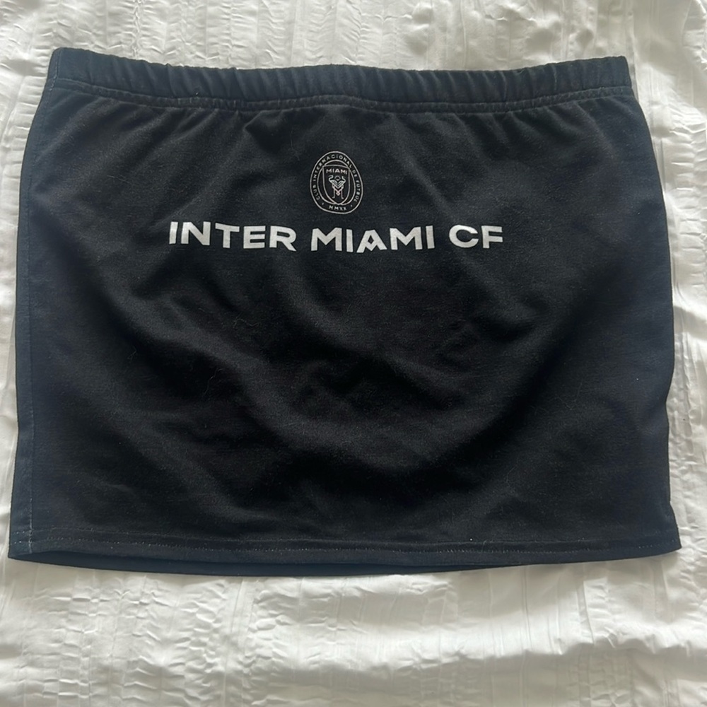 Inter Miami Bandeau black crop top